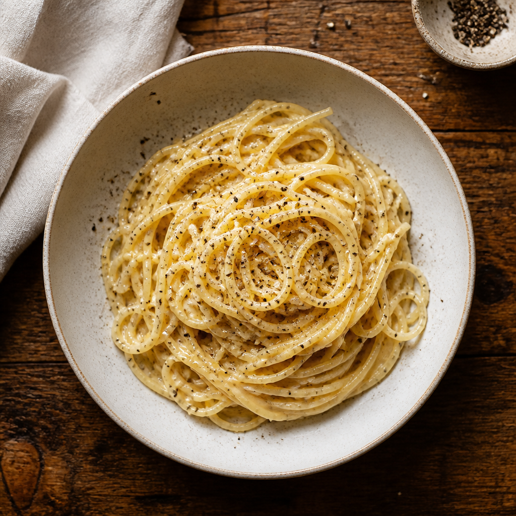 Simple Cacio e Pepe Pasta