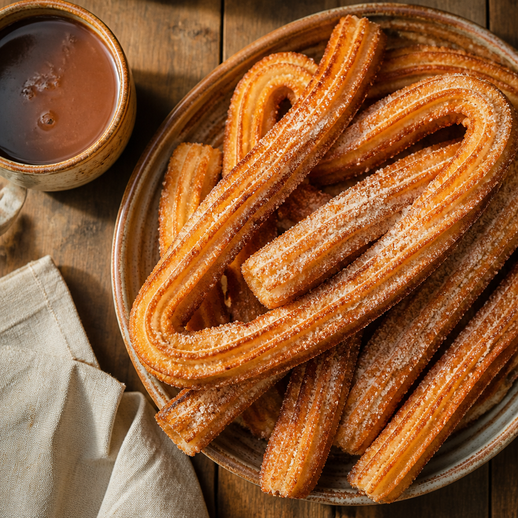Einfache knusprige Churros mit Zimt und Zucker