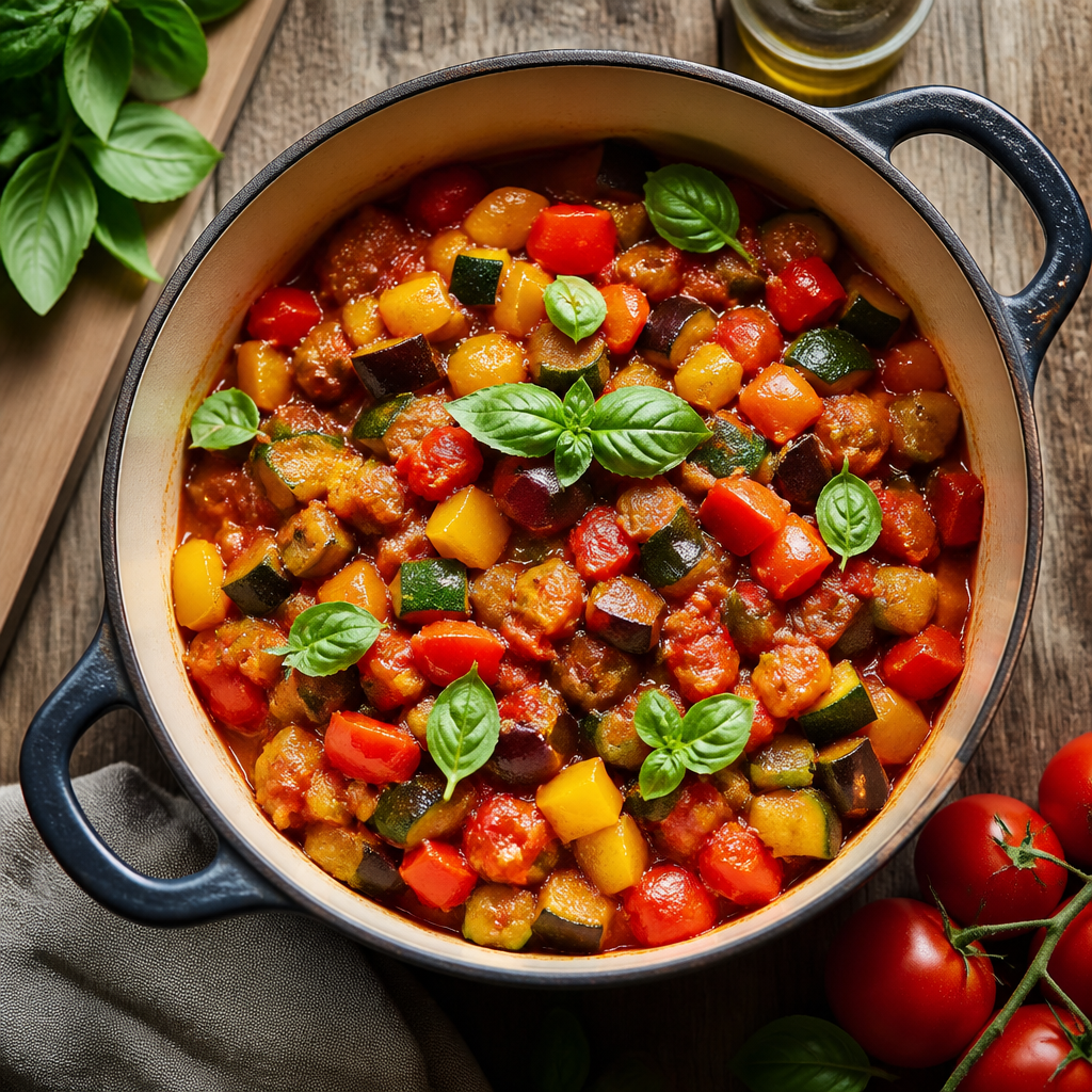 Einfache klassische Ratatouille auf provenzalische Art